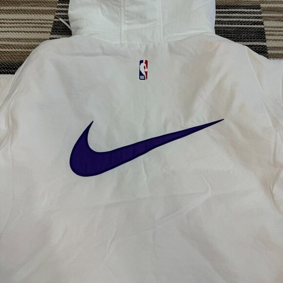 Nike x‎ AMBUSH NBA Collection Women’s Lakers Jacket Nylon White Purple Size Med - Picture 4 of 13